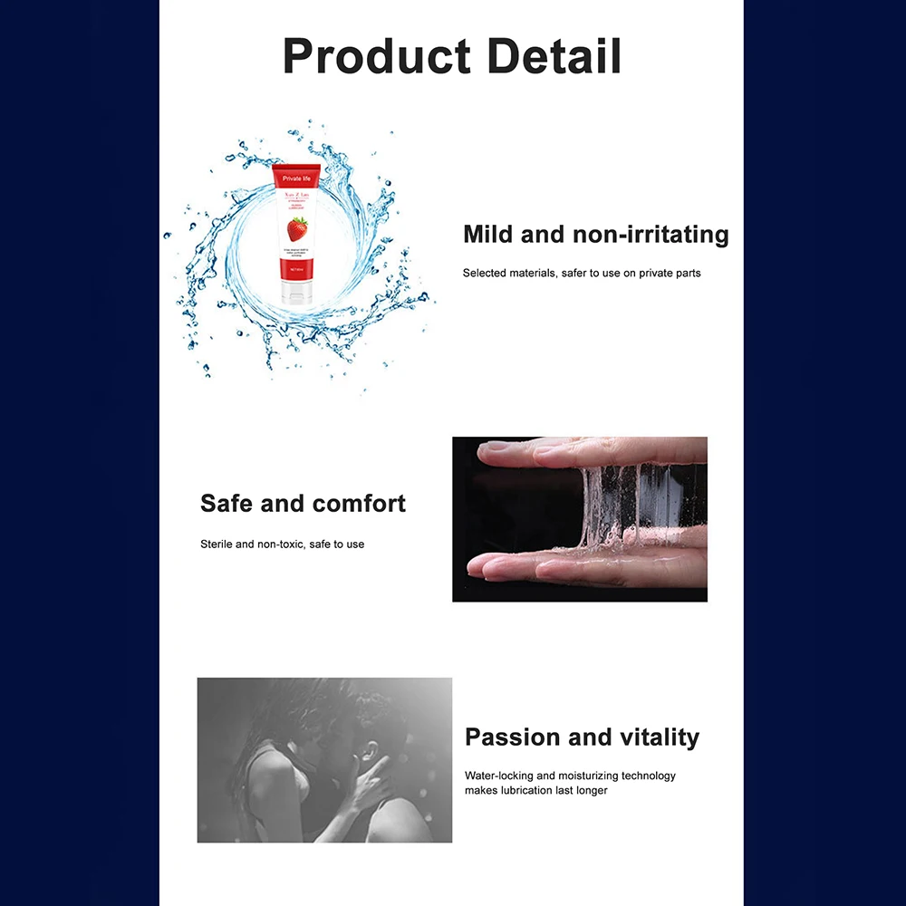 Lubrification à base d'eau de 60ML pour le sexe lubrifiant produits intimes pour adultes jeu de Couple pour Anal vagin pénis jouets gays