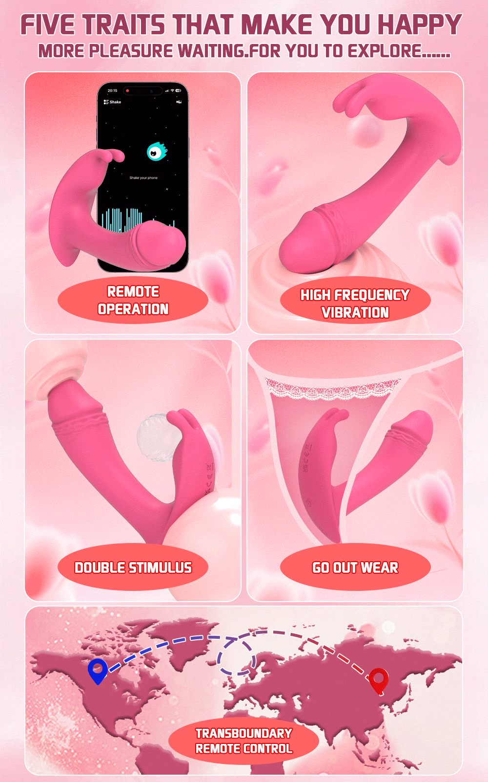 Vibromasseur point G sans fil Bluetooth, contrôle par application, stimulateur de clitoris féminin, culotte portable, masturbateur, jouets sexuels pour adultes pour femmes