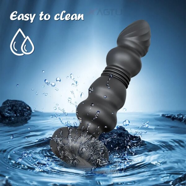 Plug Anal vibrateur perles anales masseur de Prostate mâle télescopique vibrant godemichet Anal stimulateur jouets sexuels pour femmes hommes – Image 4