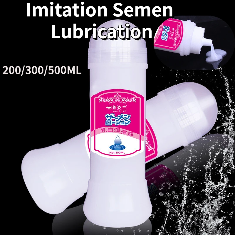 200/300/500ML lubrifiants sexuels lait blanc Simulation sperme liquide lubrifiant Vaginal Anal lubrifiant sexuel pour Couple adulte lubrifiant Gay