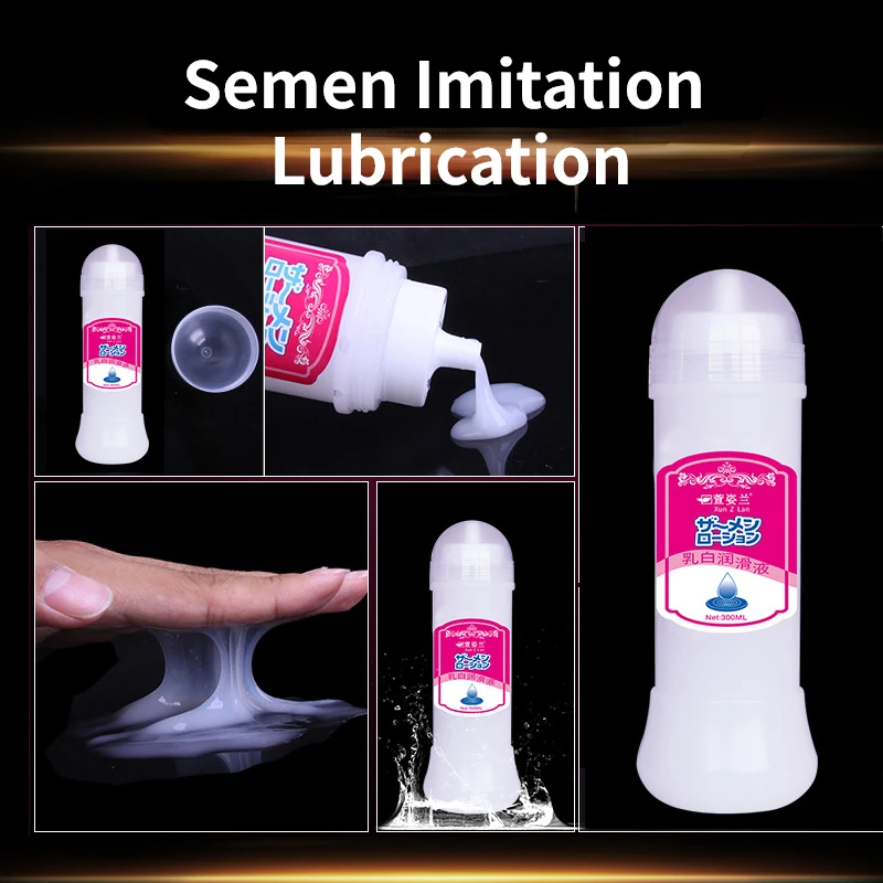 200/300/500ML lubrifiants sexuels lait blanc Simulation sperme liquide lubrifiant Vaginal Anal lubrifiant sexuel pour Couple adulte lubrifiant Gay