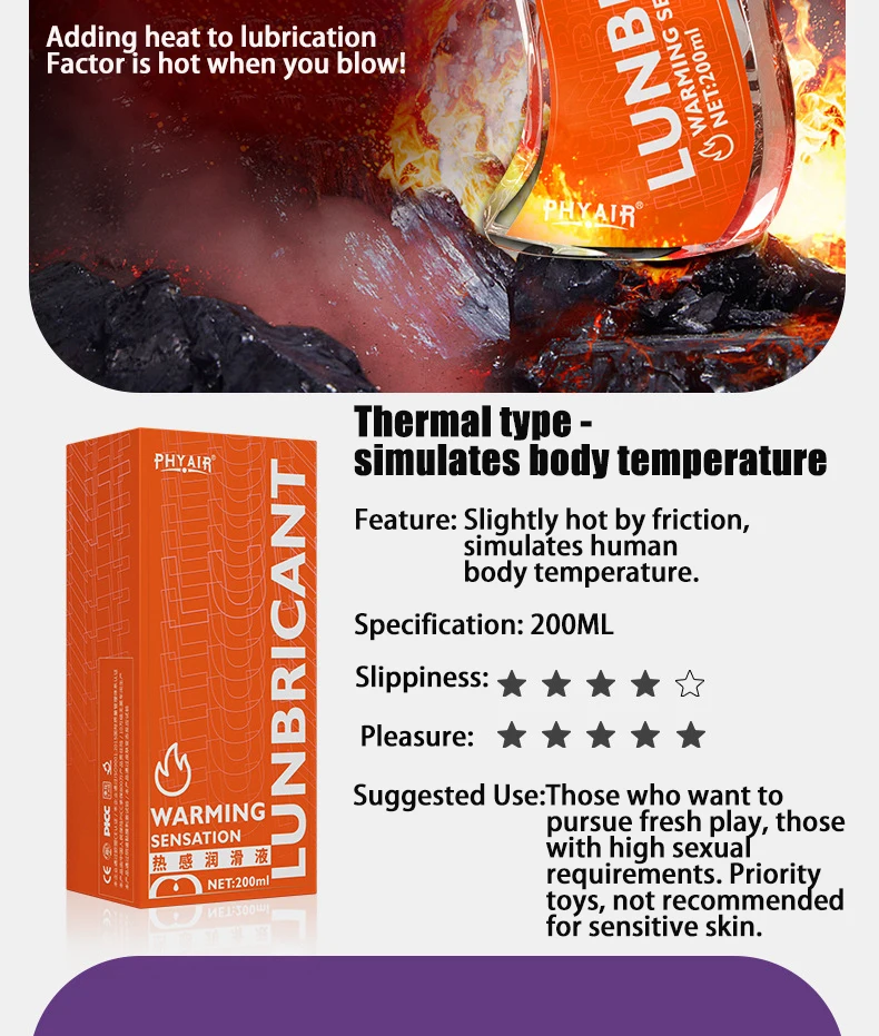 200ML acide hyaluronique grande capacité lubrifiant sexuel Gel à base d'eau lubrifiant sexuel pour Couple vagin Anal jouet sexuel lubrifiant adulte Sexshop