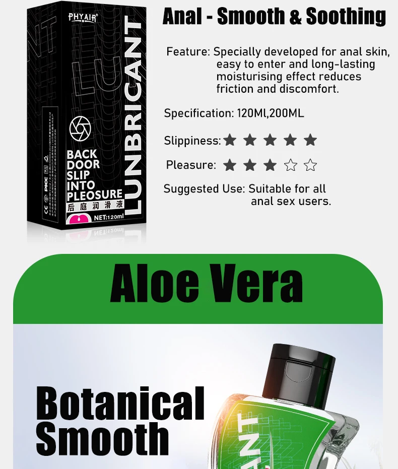 200ML acide hyaluronique grande capacité lubrifiant sexuel Gel à base d'eau lubrifiant sexuel pour Couple vagin Anal jouet sexuel lubrifiant adulte Sexshop