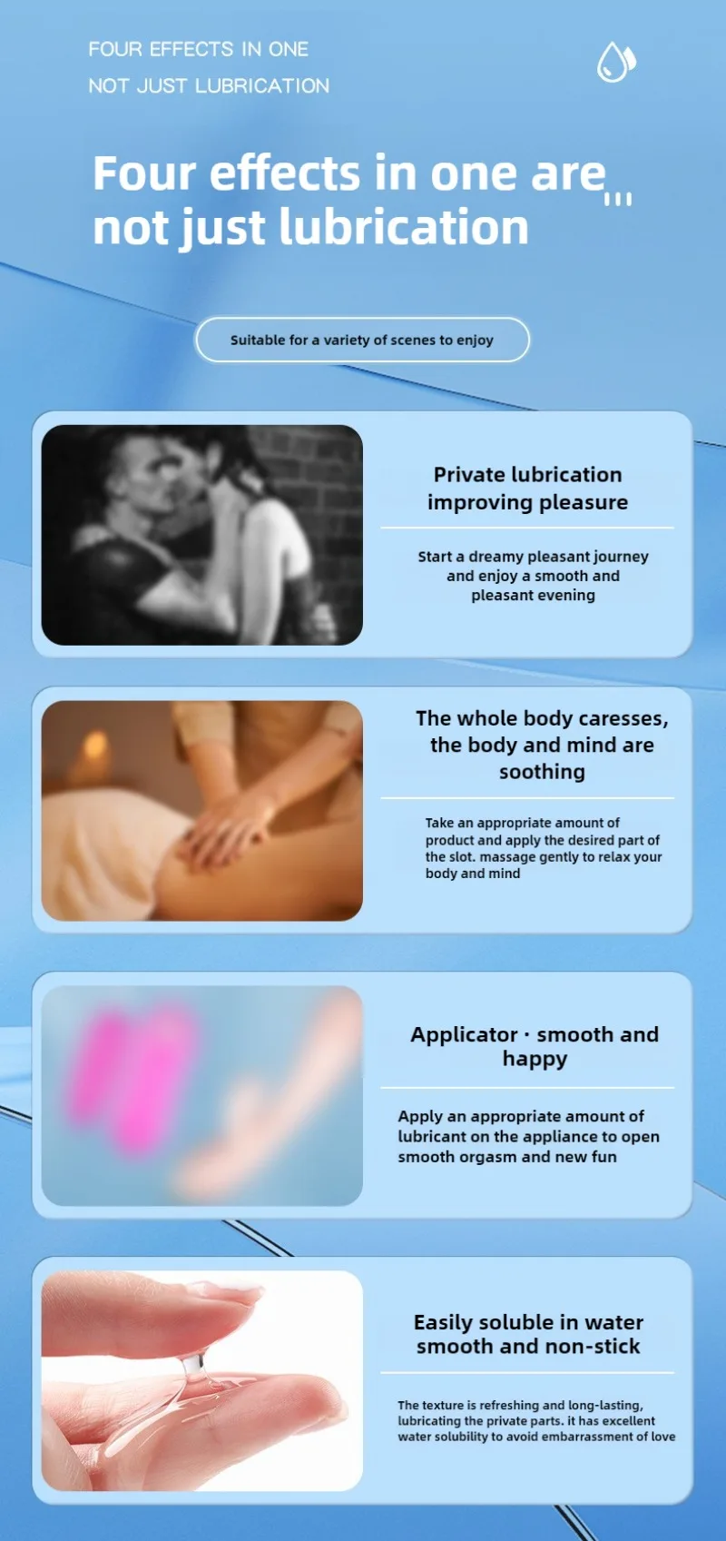 Lubrifiant humain utilisé pour les couples flirtant produits sexuels Gel hydratant Vaginal Anal à base d'eau pour le corps humain favorise la secretion