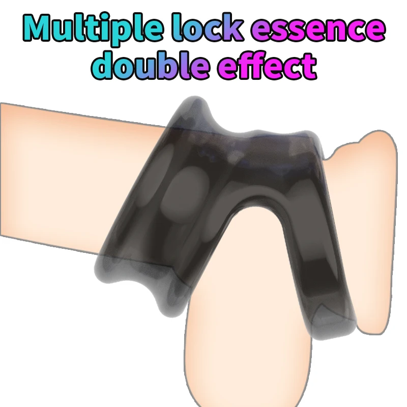 Nouveau Double anneau pénis anneau pour hommes retarder l'éjaculation érection Couple jouet sexuel produit adulte homme Dick agrandisseur anneaux Sex Shop