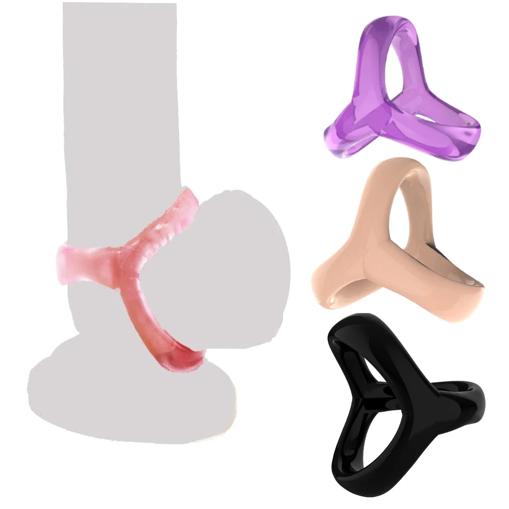 Nouveau Double anneau pénis anneau pour hommes retarder l'éjaculation érection Couple jouet sexuel produit adulte homme Dick agrandisseur anneaux Sex Shop