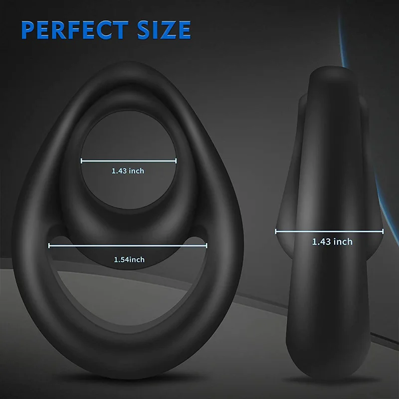 Nouveau Double anneau pénis anneau pour hommes retarder l'éjaculation érection Couple jouet sexuel produit adulte homme Dick agrandisseur anneaux Sex Shop