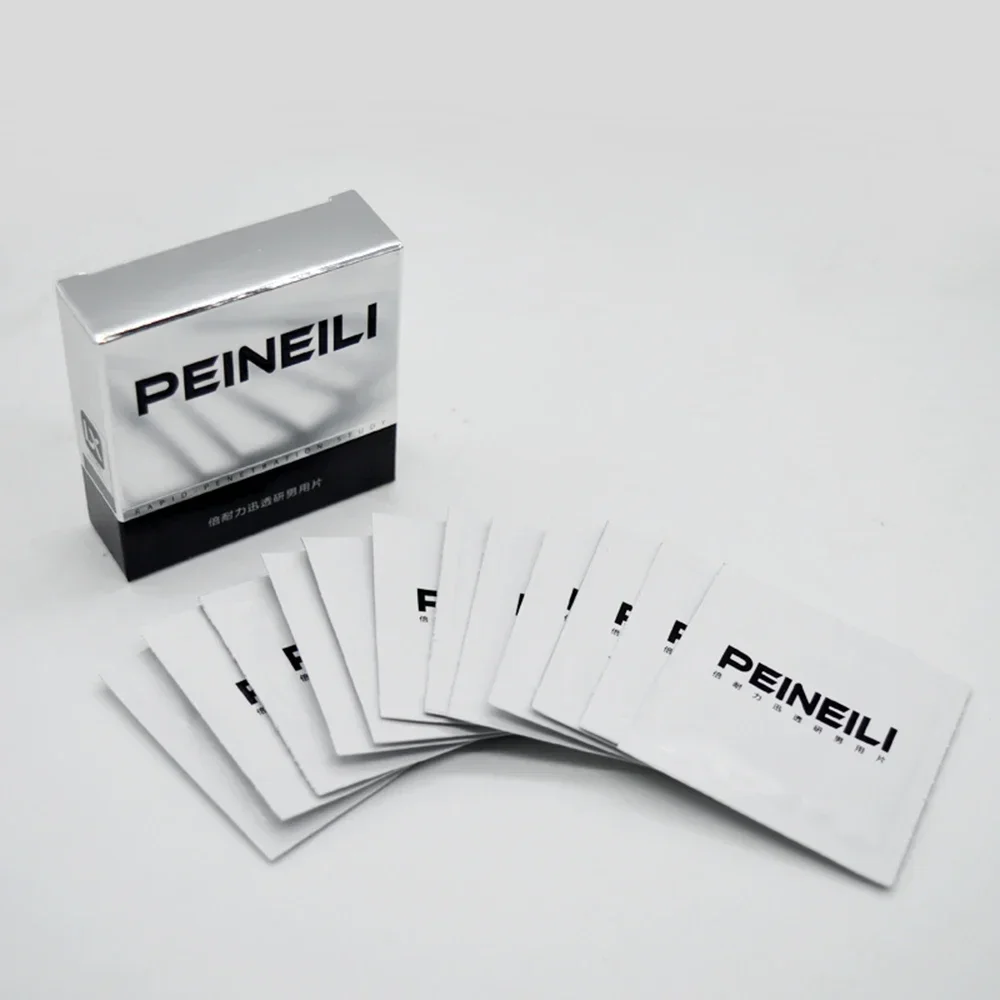 12 pièces/boîte Portable voyage hôtel PEINEILI Homme prolonger le temps des rapports sexuels 60 minutes jouet sexuel retard sexuel produits pour adultes pour hommes Homme