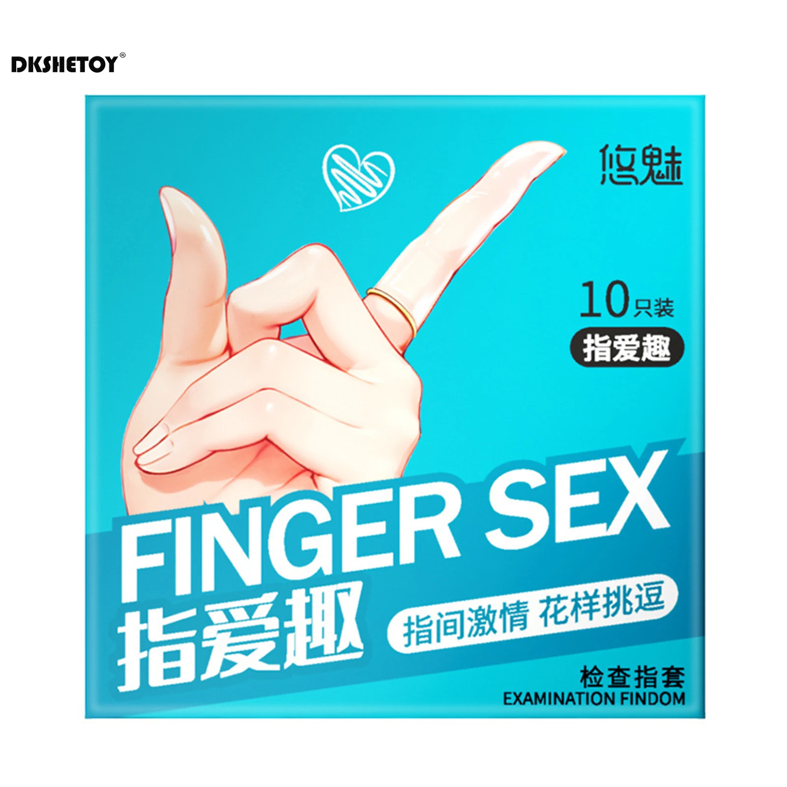 10 pièces Ultra-mince lubrification doigt manchon Masturbation g-spot Stimulation préservatifs Vaginal Clitoris Massage Les jouets sexuels pour adultes