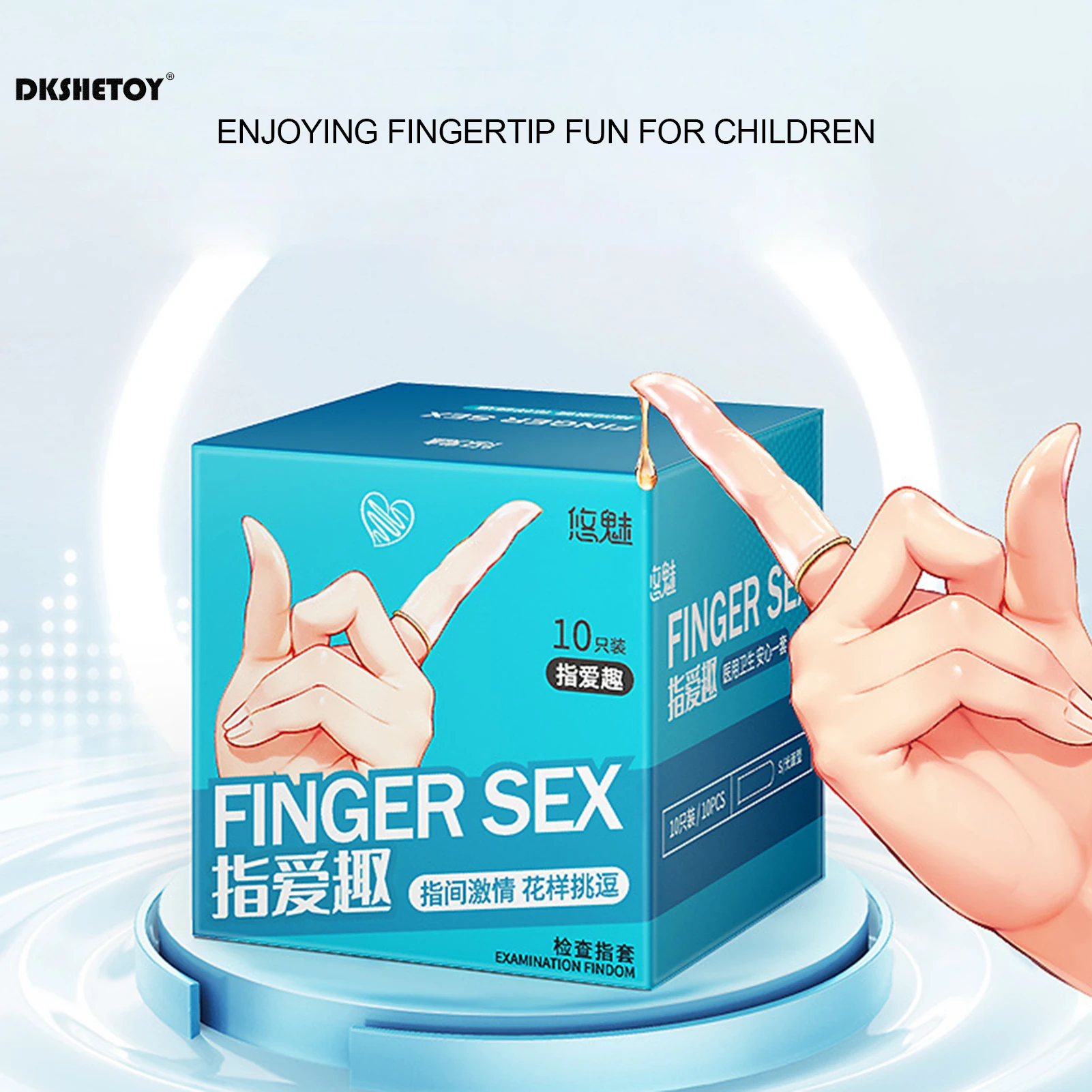 10 pièces Ultra-mince lubrification doigt manchon Masturbation g-spot Stimulation préservatifs Vaginal Clitoris Massage Les jouets sexuels pour adultes