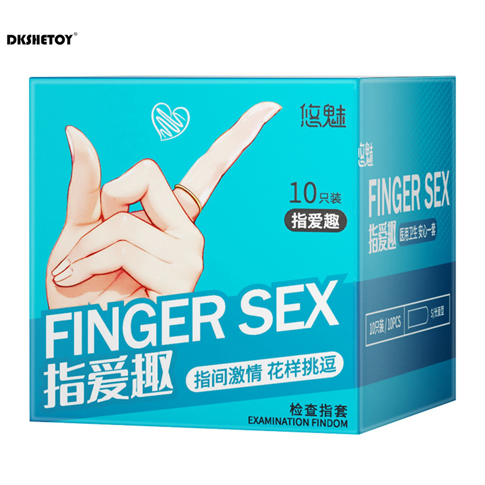 10 pièces Ultra-mince lubrification doigt manchon Masturbation g-spot Stimulation préservatifs Vaginal Clitoris Massage Les jouets sexuels pour adultes