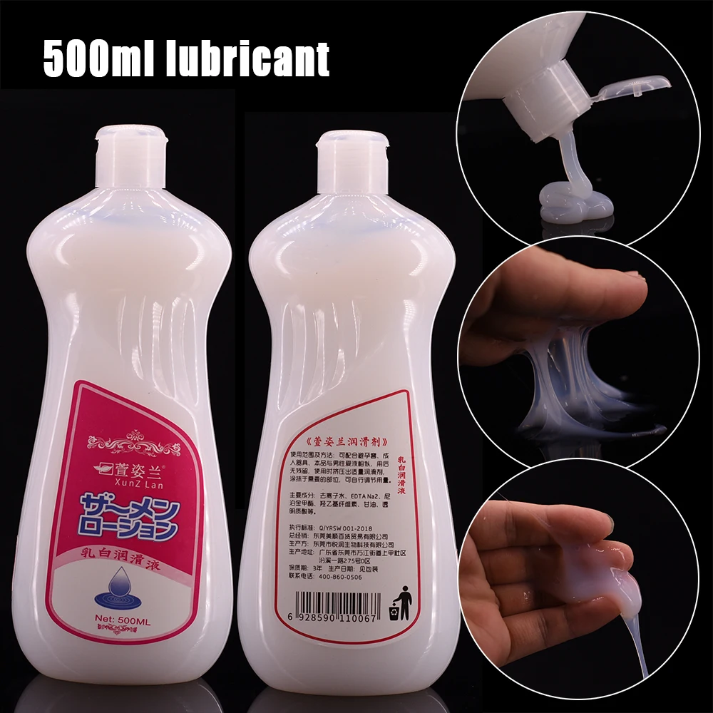 500ML lubrifiant pour crème sexuelle Super capacité lubrifiant visqueux à base d'eau huile de Massage sexuel Anal adulte Masturbation jouet jeu de Couple