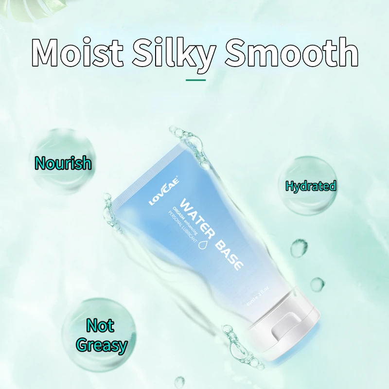 Lubrifiants Sexuels Transparents à Base d'Eau pour Adulte, Gel Anal et Vaginal, Produit pour Couple, 60ml