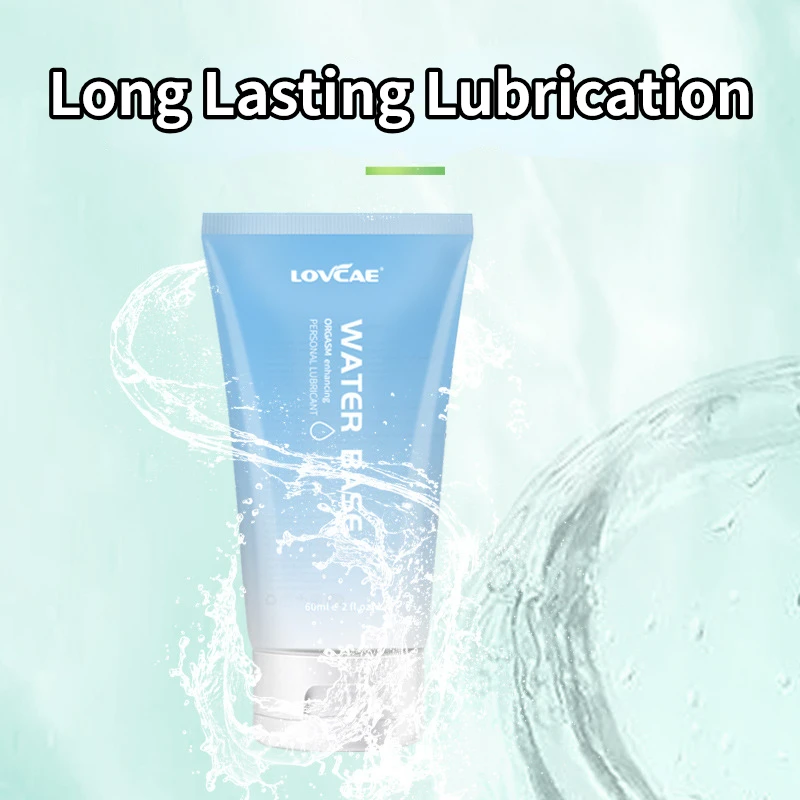 Lubrifiants Sexuels Transparents à Base d'Eau pour Adulte, Gel Anal et Vaginal, Produit pour Couple, 60ml