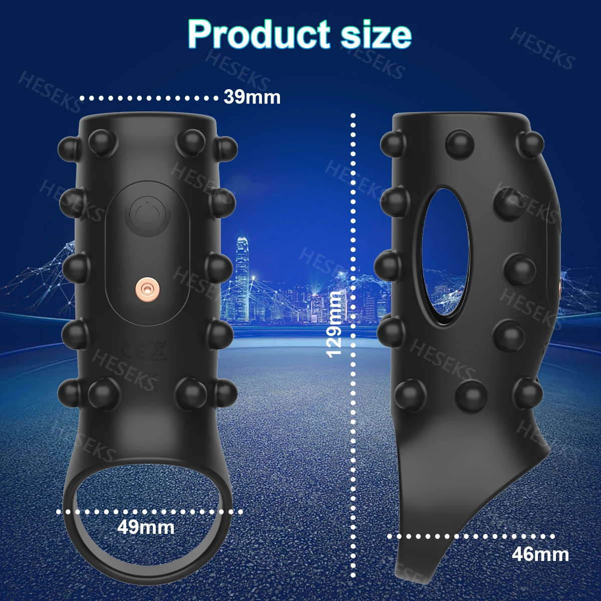 HESEKS vibrateur manchon de pénis anneau de coq Extender pour testicules de pénis Stimulation du point G Couples jouets sexuels pour adultes pour hommes femmes 18 +