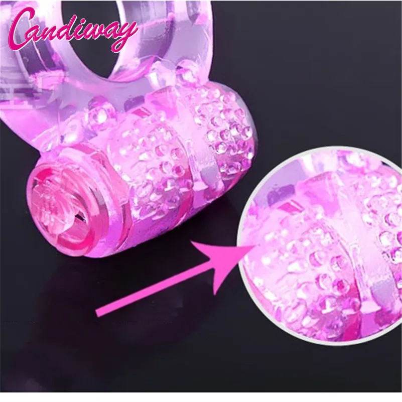 Anneau de doigt vibrateur élastique en Silicone pénis vibrant clitoris masseur Cockring jouet jouets sexuels, produits pour adultes pour hommes