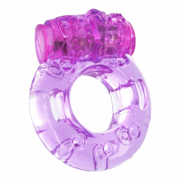 Anneau de doigt vibrateur élastique en Silicone pénis vibrant clitoris masseur Cockring jouet jouets sexuels, produits pour adultes pour hommes – Image 2
