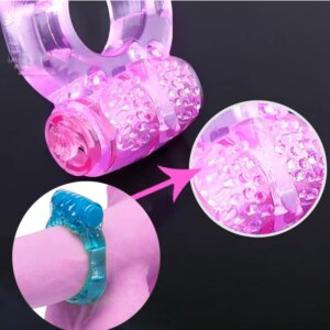 Anneau de doigt vibrateur élastique en Silicone pénis vibrant clitoris masseur Cockring jouet jouets sexuels, produits pour adultes pour hommes