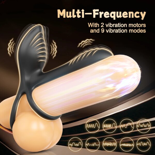 Anneau de pénis vibrant pour hommes, sans fil, Bluetooth, retarde l'éjaculation, vibrateur, Clitoris, Stimulation du point G, jouets sexuels pour Couple – Image 3