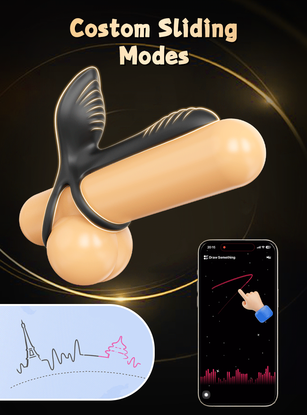 Anneau de pénis vibrant pour hommes, sans fil, Bluetooth, retarde l'éjaculation, vibrateur, Clitoris, Stimulation du point G, jouets sexuels pour Couple