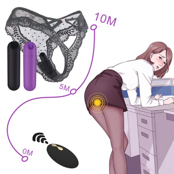 Vibromasseur portable télécommandé puissant, Mini vibrateurs, jouets sexuels pour adultes pour femmes, point G, culotte de Clitoris, œuf vibrant – Image 2
