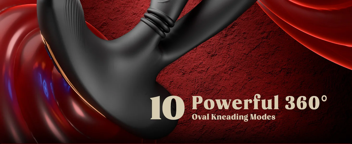 Vibromasseur anal à pétrissage circulaire à 360 °, masseur de prostate masculin avec anneau pénien, 3 en 1, vibrateurs en forme de L, jouet sexuel anal adulte pour gay