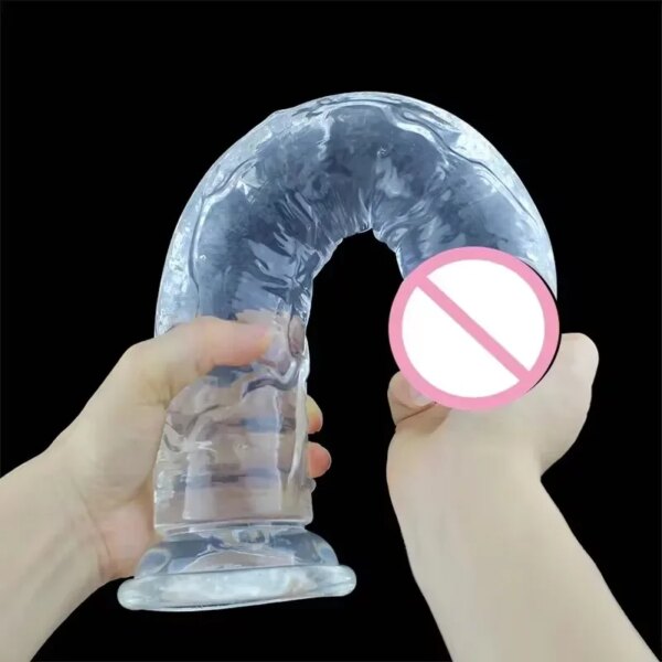 Petit gode transparent bon marché pour femme, ventouse, MSI, bite, jouets sexuels anaux, clitori doux, vagin, mastjaune, pénis, 5 couleurs, 7.0 – Image 5