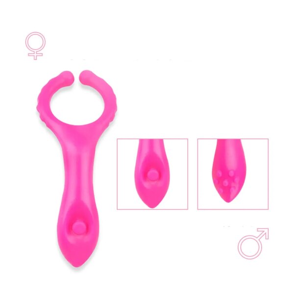 Vibromasseur anneau de pénis pour couples, stimulateur de clitoris, masseur de point G, vibromasseur à clip, retard d'éjaculation, produits pour adultes, jouets sexuels – Image 3