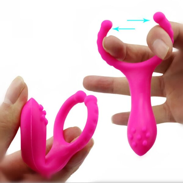 Vibromasseur anneau de pénis pour couples, stimulateur de clitoris, masseur de point G, vibromasseur à clip, retard d'éjaculation, produits pour adultes, jouets sexuels – Image 5
