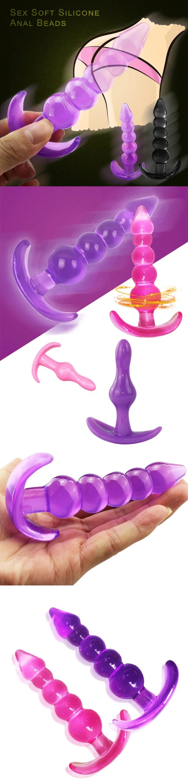Plug anal en silicone pour couples, masseur de prostate, gode pour femmes, mastateurs de jaune, jouets sexuels pour gay, 7,0 produits, 3 pièces