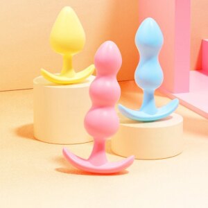 Plug anal en silicone pour couples, masseur de prostate, gode pour femmes, mastateurs de jaune, jouets sexuels pour gay, 7,0 produits, 3 pièces