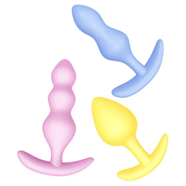 Plug anal en silicone pour couples, masseur de prostate, gode pour femmes, mastateurs de jaune, jouets sexuels pour gay, 7,0 produits, 3 pièces – Image 6