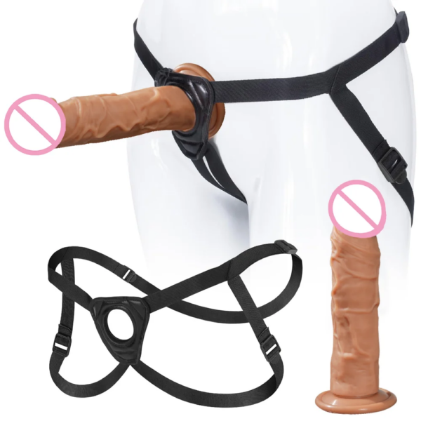 Gode à sangle pour femme, pénis réaliste avec ventouse, gode anal point G, ceinture éducative, culotte portable, jouets sexuels pour adultes, bite vaginale