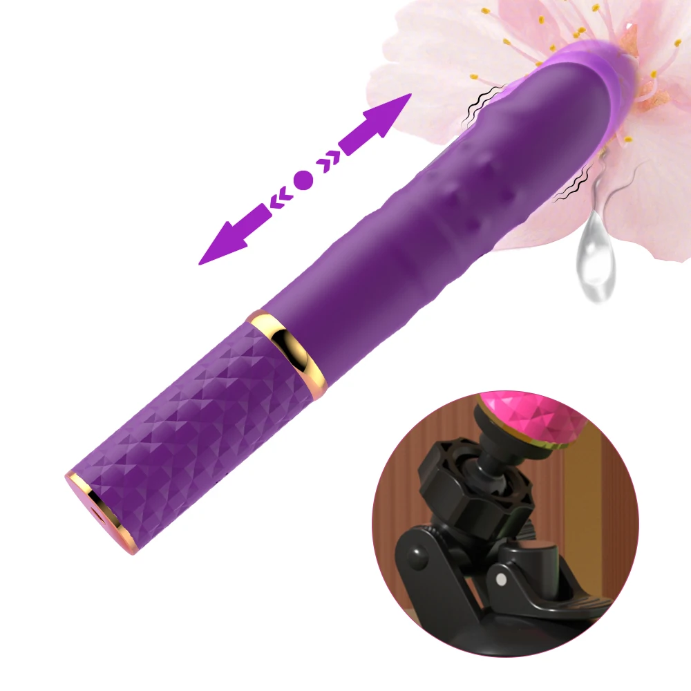 Machine sexuelle pour débutant, gode télescopique, vibrateur, poussée, chatte rétractable, point G, Stimulation anale clitoridienne, jouets sexuels pour femmes