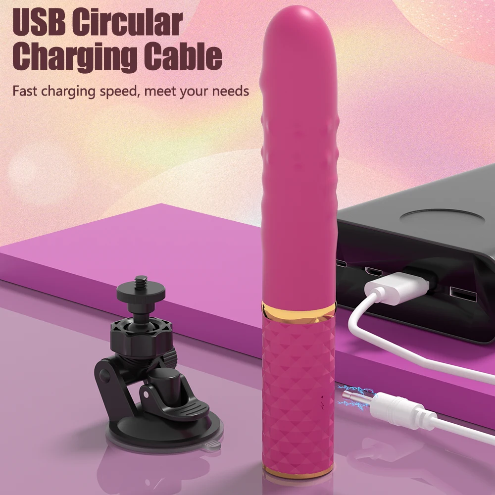 Machine sexuelle pour débutant, gode télescopique, vibrateur, poussée, chatte rétractable, point G, Stimulation anale clitoridienne, jouets sexuels pour femmes
