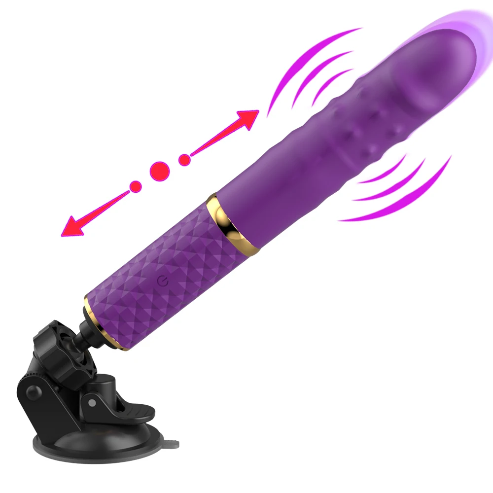 Machine sexuelle pour débutant, gode télescopique, vibrateur, poussée, chatte rétractable, point G, Stimulation anale clitoridienne, jouets sexuels pour femmes