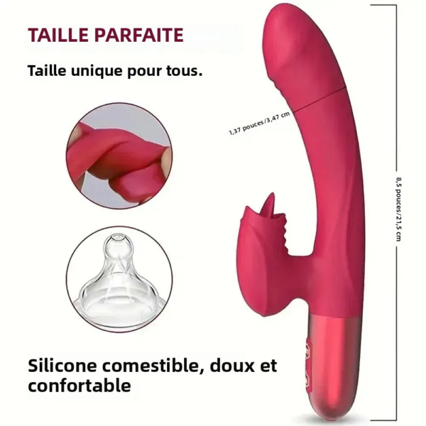 Vibromasseur puissant pour femmes, avec léchage de langue, stimulateur de Clitoris, masturbateur féminin, gode point G, produits pour adultes, jouets sexuels – Image 6