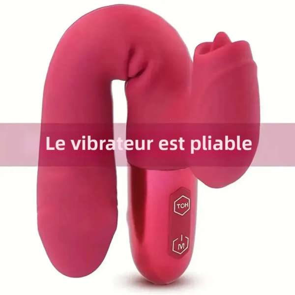 Vibromasseur puissant pour femmes, avec léchage de langue, stimulateur de Clitoris, masturbateur féminin, gode point G, produits pour adultes, jouets sexuels – Image 4