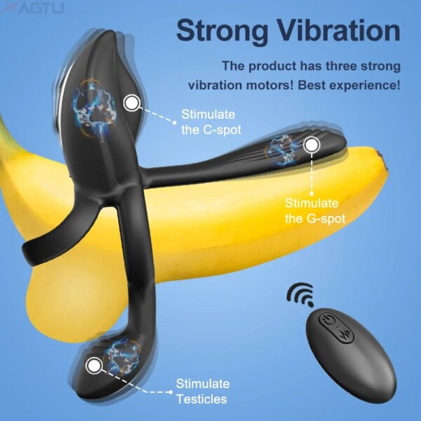 Anneau pénien vibrant pour hommes retard d'éjaculation anneau de pénis érectile masculin g-spot Clitoris stimulateur Anal jouet sexuel adulte pour les Couples – Image 3