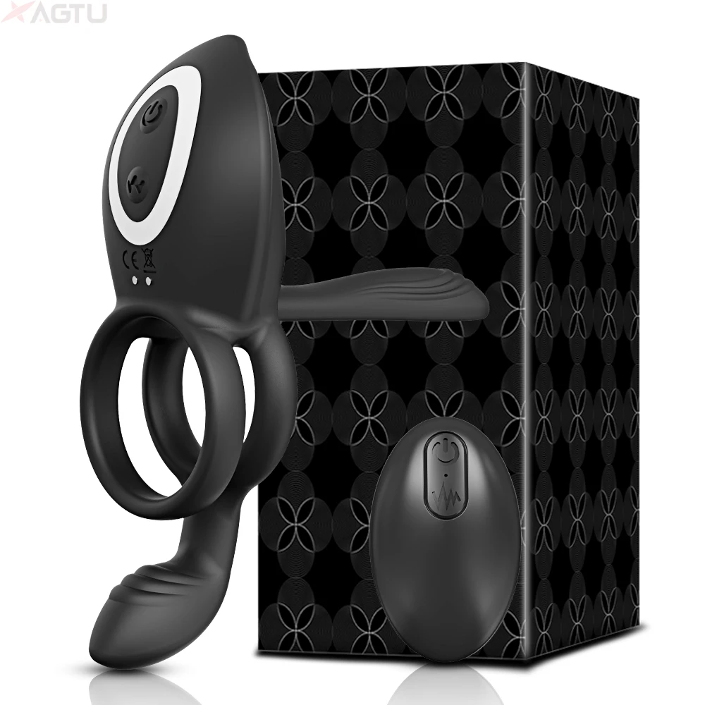 Anneau pénien vibrant pour hommes retard d'éjaculation anneau de pénis érectile masculin g-spot Clitoris stimulateur Anal jouet sexuel adulte pour les Couples