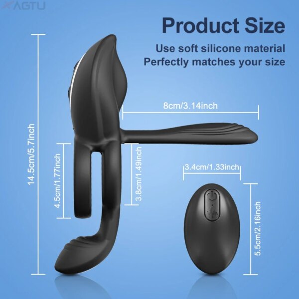 Anneau pénien vibrant pour hommes retard d'éjaculation anneau de pénis érectile masculin g-spot Clitoris stimulateur Anal jouet sexuel adulte pour les Couples – Image 5