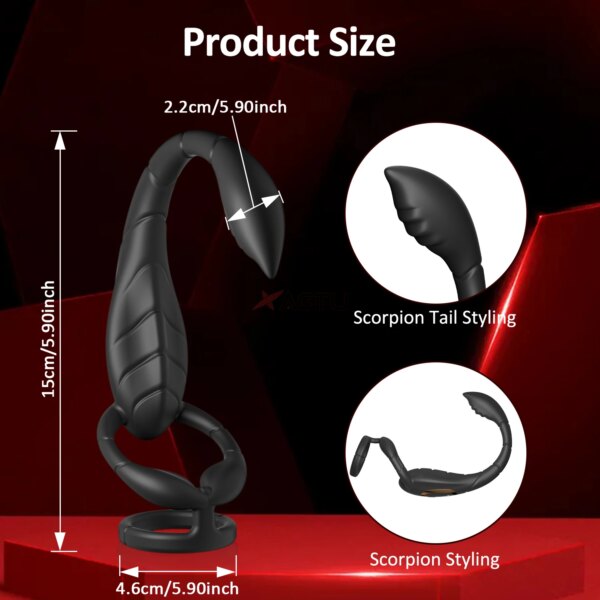 Vibromasseur de Prostate pour homme, anneau pénien, Double anneau, Plug Anal, retarde l'éjaculation, masturbateur masculin, jouets sexuels pour hommes – Image 4