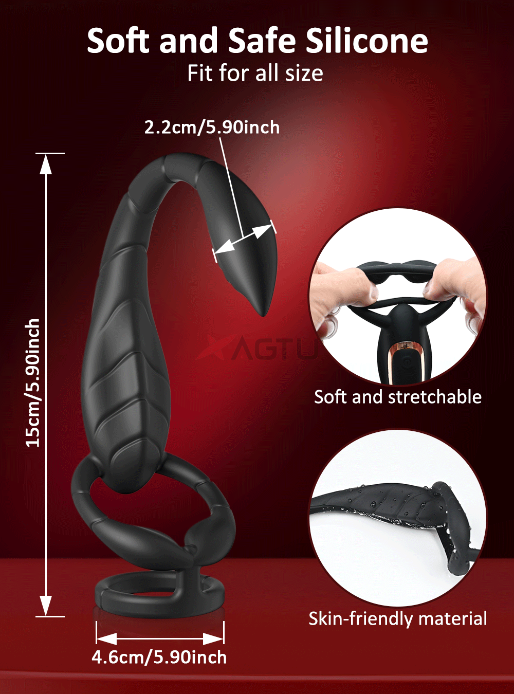 Vibromasseur de Prostate pour homme, anneau pénien, Double anneau, Plug Anal, retarde l'éjaculation, masturbateur masculin, jouets sexuels pour hommes