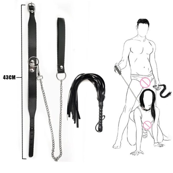 Sex Shop BDSM Bondage ensemble collier fétiche esclave chien pas de vibrateurs sexe érotique jeux pour adultes jouets pour femmes Couples produits sexuels