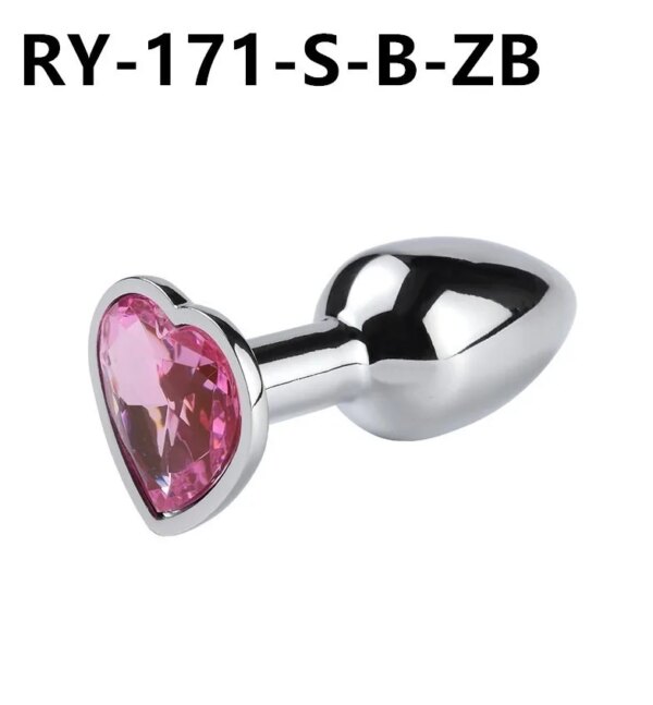 Base en forme de cœur, Mini Plug Anal en métal lisse pour débutant, outil de stimulateur de Masturbation, masseur sexuel, jouets sexuels pour adultes pour hommes et femmes – Image 5