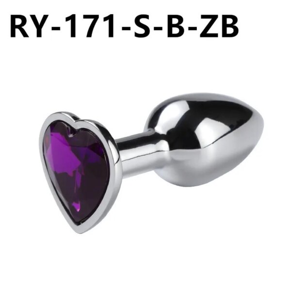 Base en forme de cœur, Mini Plug Anal en métal lisse pour débutant, outil de stimulateur de Masturbation, masseur sexuel, jouets sexuels pour adultes pour hommes et femmes – Image 3