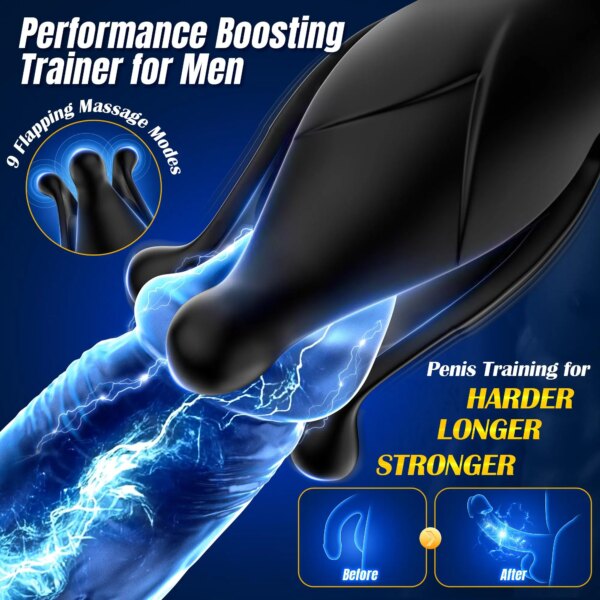 HESEKS APP masseur de Prostate Tension choc battement poussée vibrant godemichet Anal gode Anal Plug jouets sexuels pour adultes pour hommes – Image 5