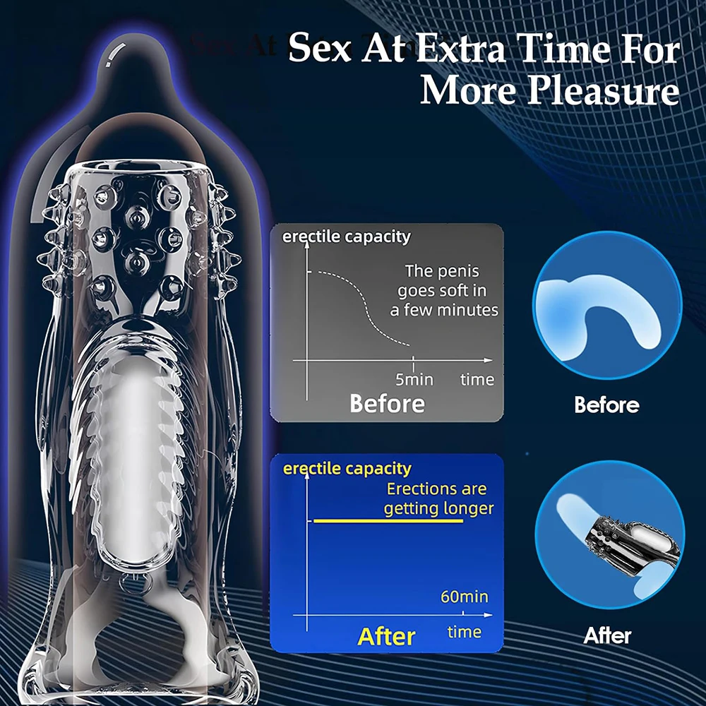 Extensions de manchon de pénis préservatif mâle agrandissement retard vibrateurs clitoris masseur anneau de coq vibrant couverture de pénis jouets sexuels pour hommes