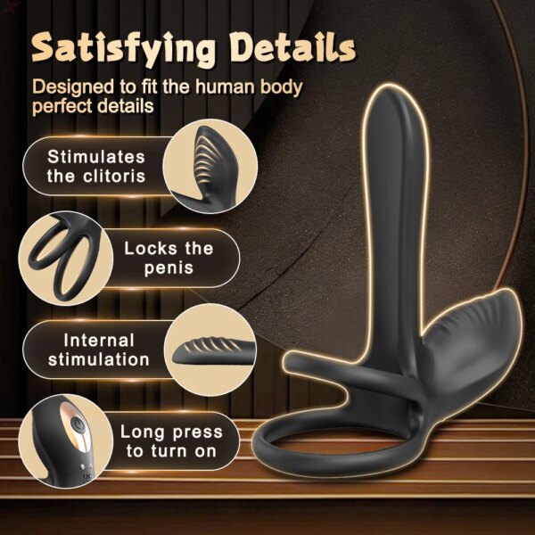 Anneau de pénis vibrant sans fil Bluetooth pour hommes, retarde l'éjaculation, vibrateur du Clitoris, Stimulation du point G, jouets sexuels pour Couple – Image 3