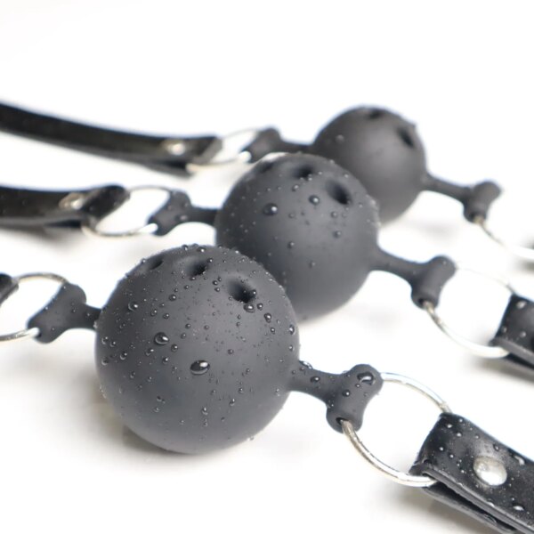 Morse buccale en Silicone, boule respirante, ceinture réglable, jouets sexuels pour adultes, jeux SM, accessoires érotiques, Sexyshop – Image 5